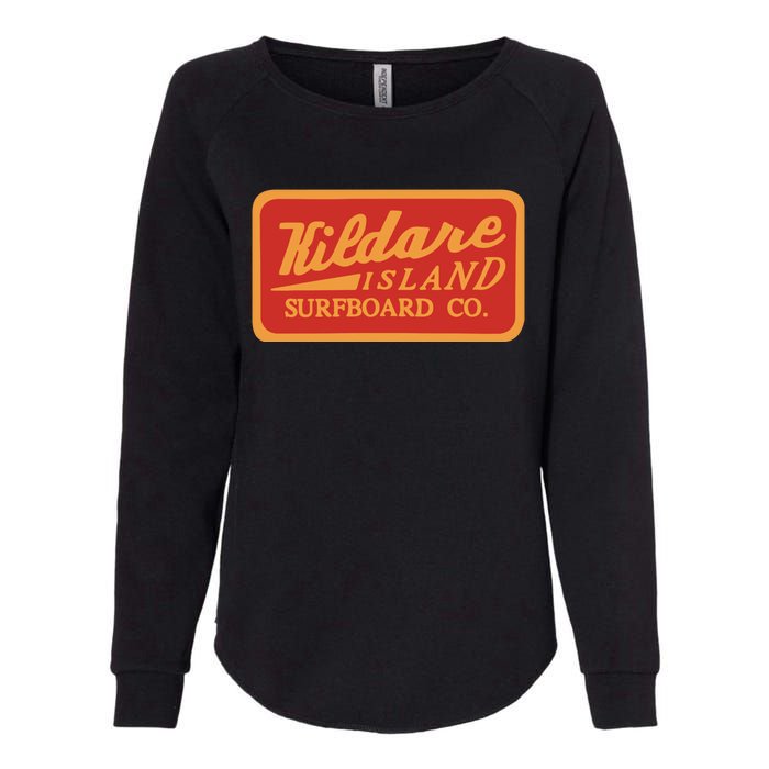 Kildare Island Surf Funny Kildare Island Surfboard Womens California Wash Sweatshirt