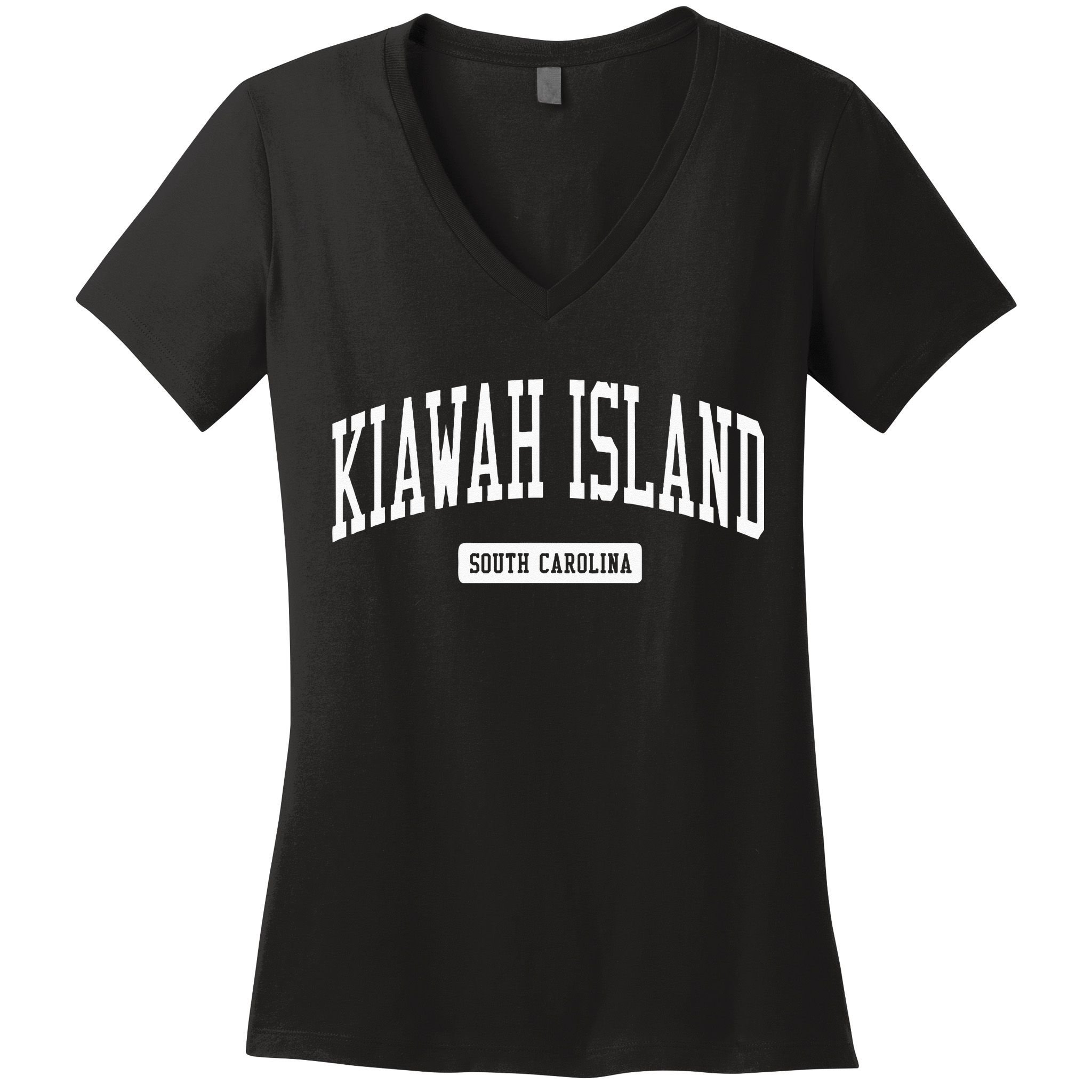 Kiawah Island South Carolina SC Vintage Athletic Sports Desi Women's V-Neck T-Shirt