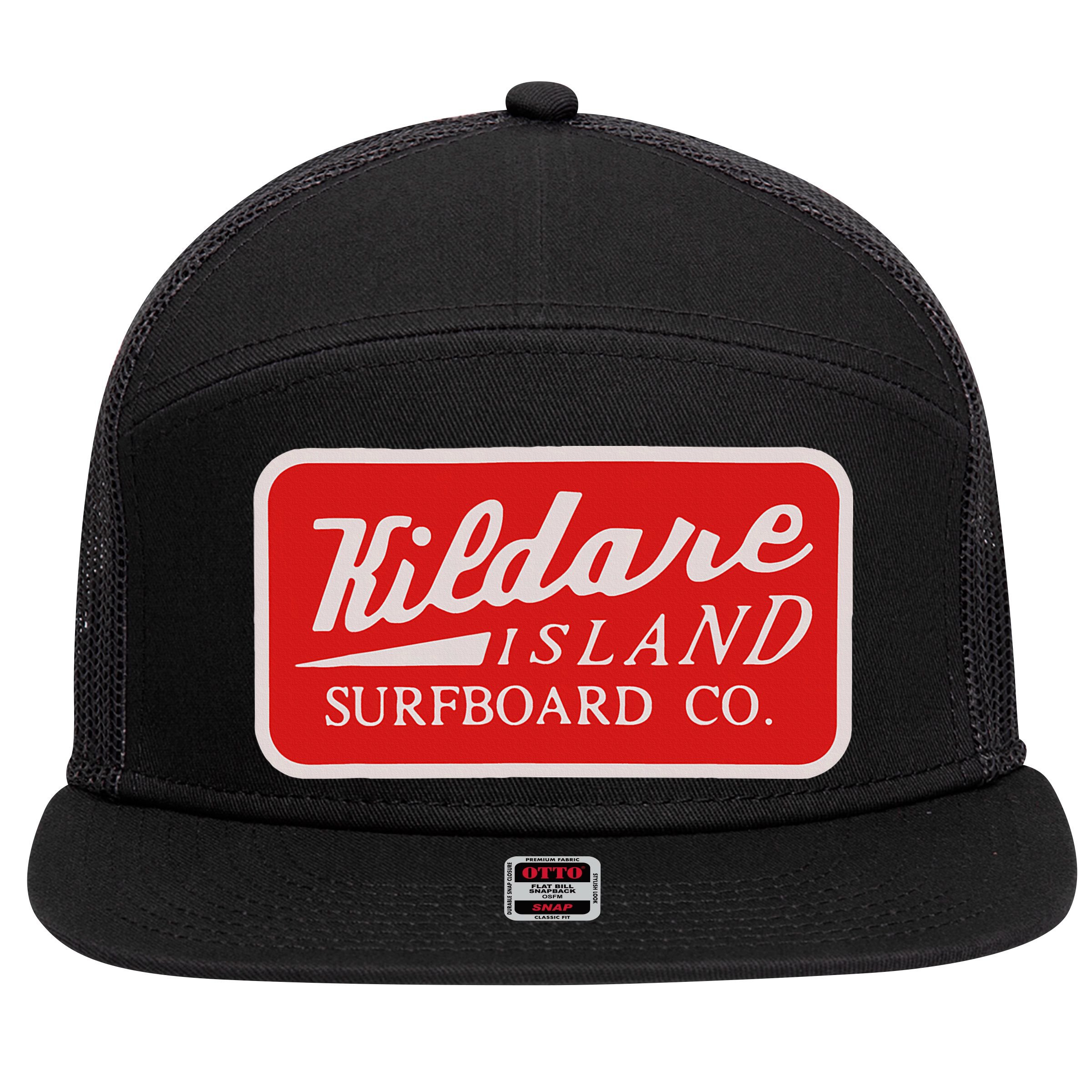 Kildare Island Surfboard Co 7 Panel Mesh Trucker Snapback Hat
