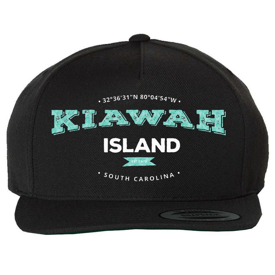 Kiawah Island South Carolina Wool Snapback Cap