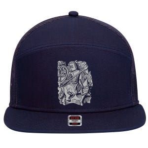 KNIGHT IN SHINING ARMOUR 7 Panel Mesh Trucker Snapback Hat