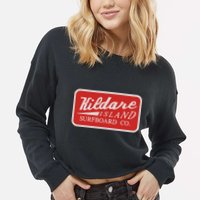 Kildare Island Surfboard Cropped Pullover Crew