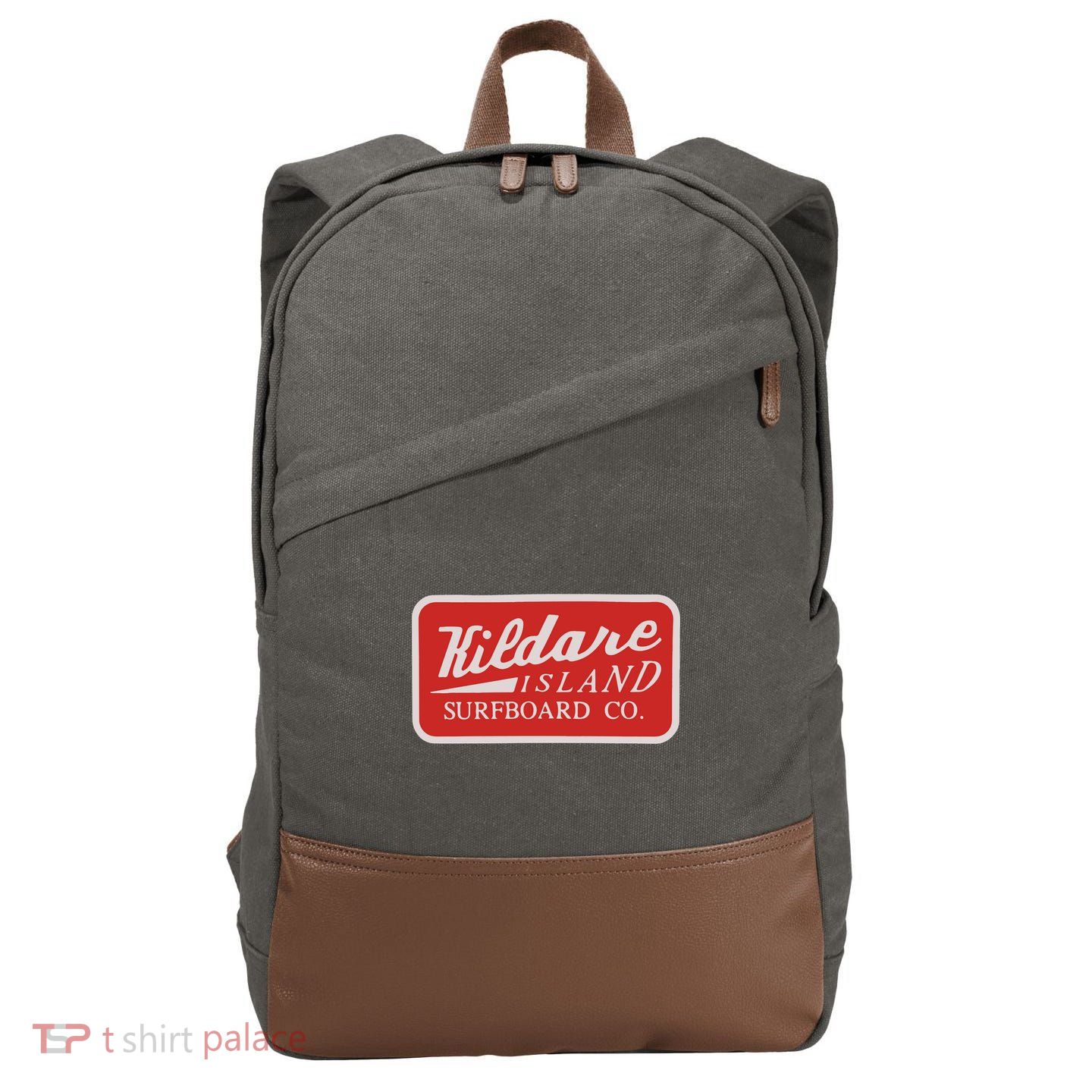 Kildare Island Surfboard Cotton Canvas Backpack