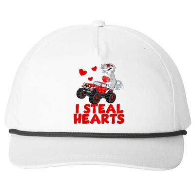 Kids I Steal Hearts Dinosaur Valentines Day For Baby Snapback Five-Panel Rope Hat