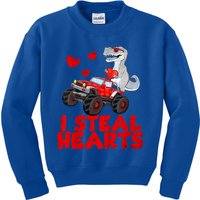 Kids I Steal Hearts Dinosaur Valentines Day For Baby Kids Sweatshirt