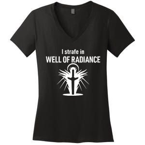 Kimberprime I Strafe In Well Of Radiance Women's V-Neck T-Shirt