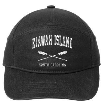 Kiawah Island South Carolina Vintage Nautical Crossed Oars 7-Panel Snapback Hat