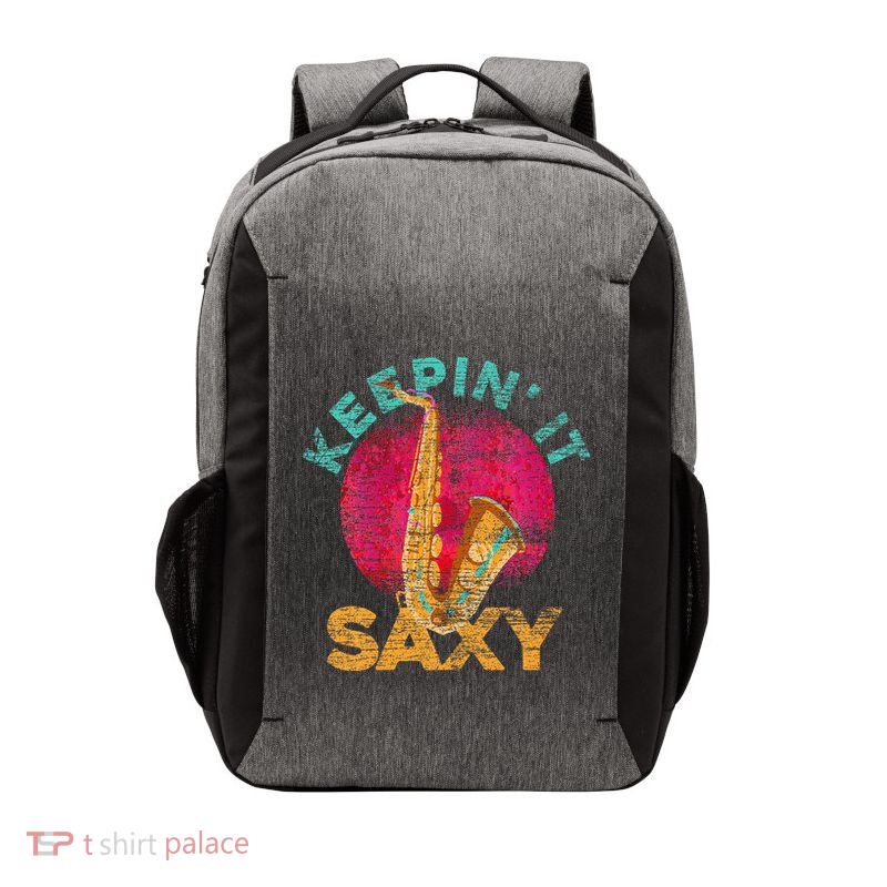 Keepin It Saxy Sax Player Jazz Musician Gifts Saxophone Vector Backpack