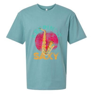 Keepin It Saxy Sax Player Jazz Musician Gifts Saxophone Sueded Cloud Jersey T-Shirt