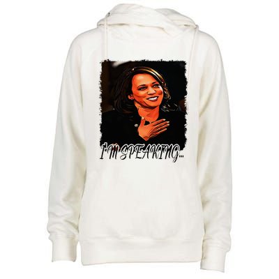 Kamala I’M Speaking Vote For Vice President Kamala Womens Funnel Neck Pullover Hood