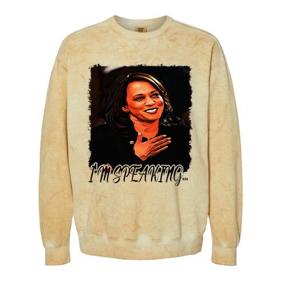 Kamala I’M Speaking Vote For Vice President Kamala Colorblast Crewneck Sweatshirt