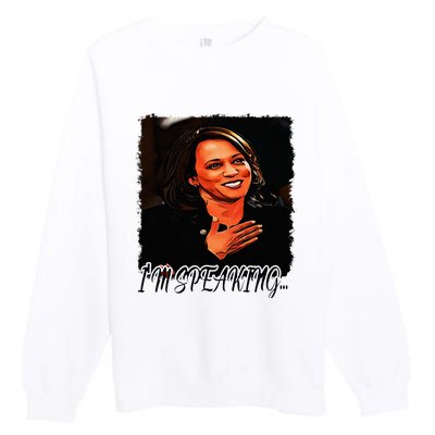 Kamala I’M Speaking Vote For Vice President Kamala Premium Crewneck Sweatshirt