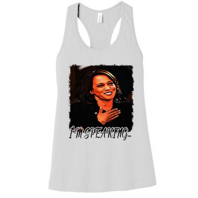 Kamala I’M Speaking Vote For Vice President Kamala Women's Racerback Tank