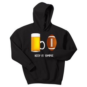 Keep It Simple Beer College Football Funny Common Kids Hoodie