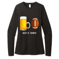 Keep It Simple Beer College Football Funny Common Womens CVC Long Sleeve Shirt