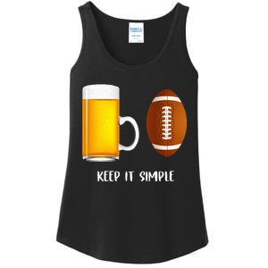 Keep It Simple Beer College Football Funny Common Ladies Essential Tank