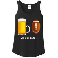 Keep It Simple Beer College Football Funny Common Ladies Essential Tank