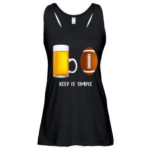 Keep It Simple Beer College Football Funny Common Ladies Essential Flowy Tank