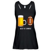 Keep It Simple Beer College Football Funny Common Ladies Essential Flowy Tank