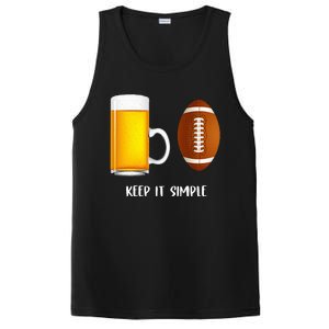 Keep It Simple Beer College Football Funny Common PosiCharge Competitor Tank