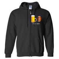 Keep It Simple Beer College Football Funny Common Full Zip Hoodie