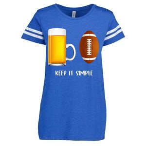 Keep It Simple Beer College Football Funny Common Enza Ladies Jersey Football T-Shirt