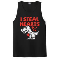 Kids I Steal Hearts Trex Dino Baby Boy Valentines Day PosiCharge Competitor Tank