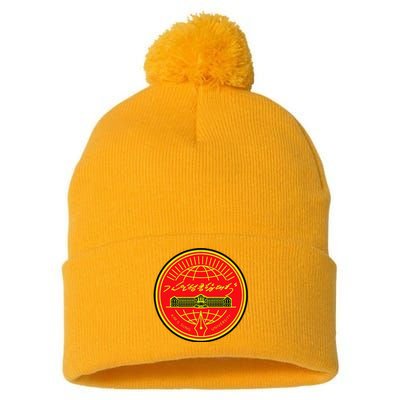 Kim Il Sung University Pom Pom 12in Knit Beanie