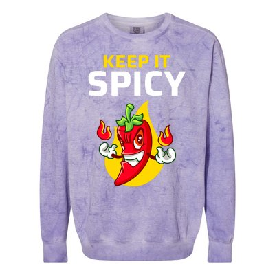 Keep It Spicy I Jalapeno I Chili Colorblast Crewneck Sweatshirt