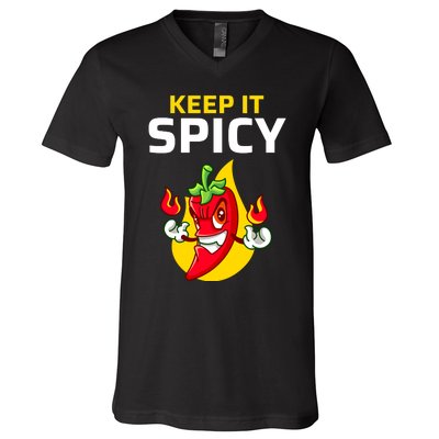 Keep It Spicy I Jalapeno I Chili V-Neck T-Shirt