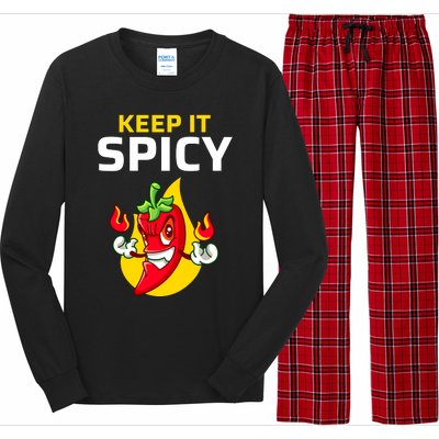 Keep It Spicy I Jalapeno I Chili Long Sleeve Pajama Set