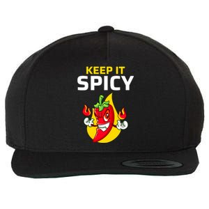 Keep It Spicy I Jalapeno I Chili Wool Snapback Cap