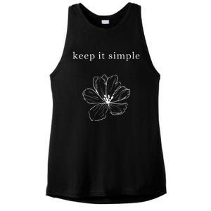 Keep It Simple Flower Womens Ladies PosiCharge Tri-Blend Wicking Tank