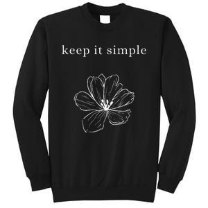 Keep It Simple Flower Womens Sweatshirt