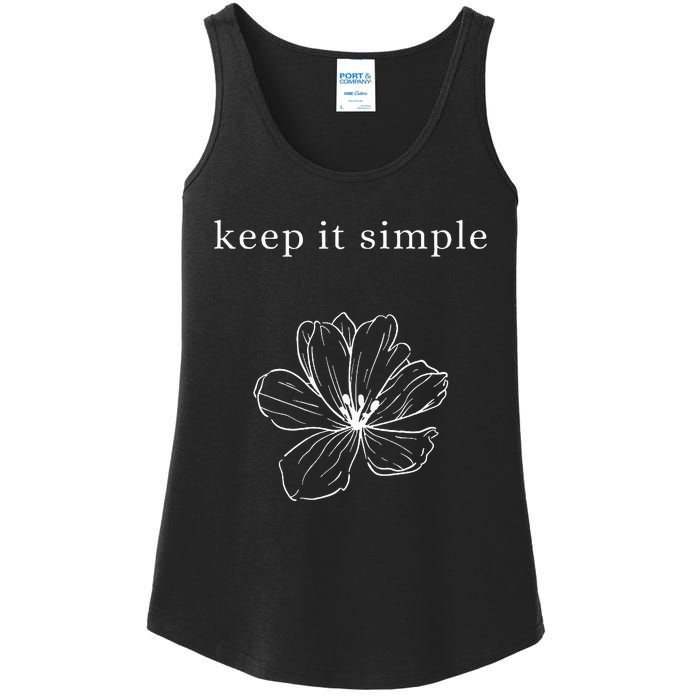 Keep It Simple Flower Womens Ladies Essential Tank