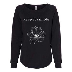 Keep It Simple Flower Womens Womens California Wash Sweatshirt