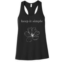 Keep It Simple Flower Womens Women's Racerback Tank