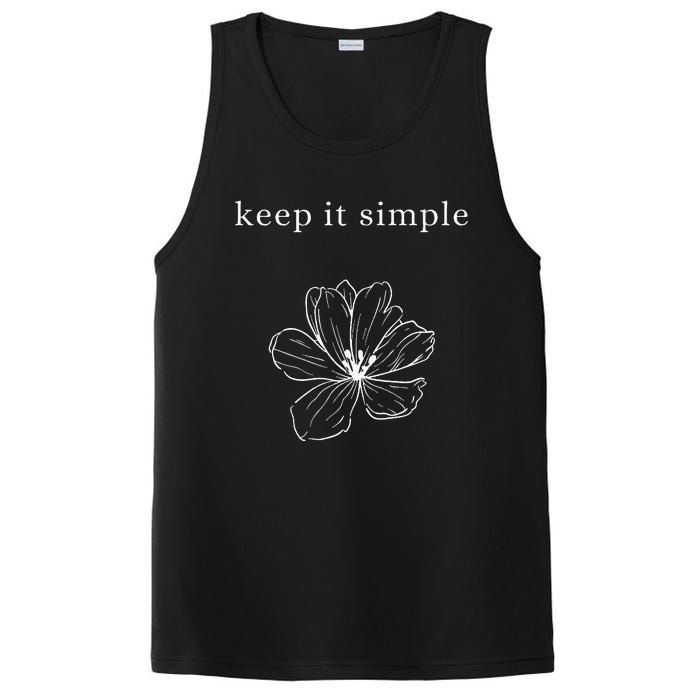 Keep It Simple Flower Womens PosiCharge Competitor Tank