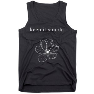 Keep It Simple Flower Womens Tank Top