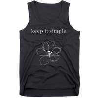 Keep It Simple Flower Womens Tank Top