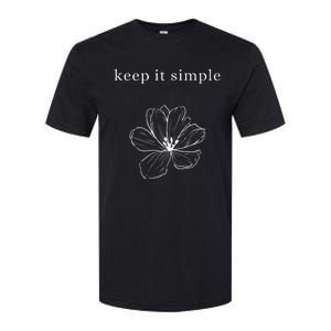 Keep It Simple Flower Womens Softstyle CVC T-Shirt