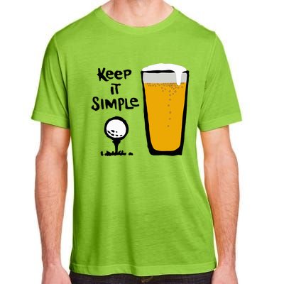 Keep It Simples Funny Golf Beer Adult ChromaSoft Performance T-Shirt