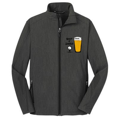 Keep It Simples Funny Golf Beer Core Soft Shell Jacket