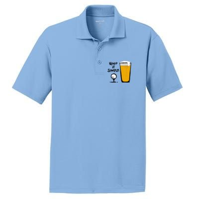 Keep It Simples Funny Golf Beer PosiCharge RacerMesh Polo