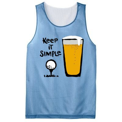 Keep It Simples Funny Golf Beer Mesh Reversible Basketball Jersey Tank