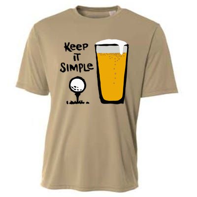 Keep It Simples Funny Golf Beer Cooling Performance Crew T-Shirt