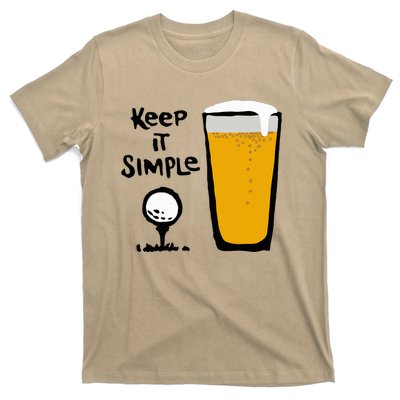 Keep It Simples Funny Golf Beer T-Shirt