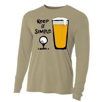 Keep It Simples Funny Golf Beer Cooling Performance Long Sleeve Crew