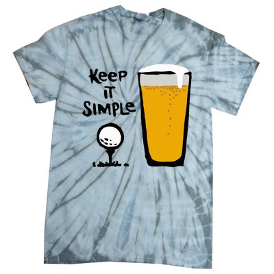 Keep It Simples Funny Golf Beer Tie-Dye T-Shirt