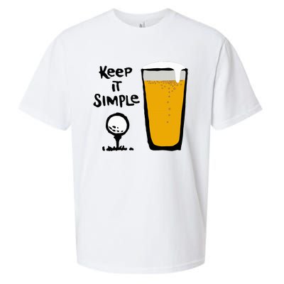 Keep It Simples Funny Golf Beer Sueded Cloud Jersey T-Shirt